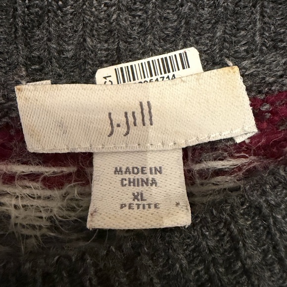 J.Jill Fair Isle Nordic Knit Knee Length Sweater Dress Cotton Long Sleeve Sz XLP - Picture 4 of 6